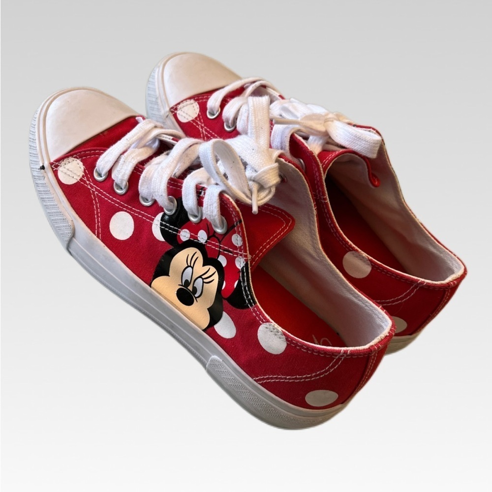 Disney Red and White Polka Dot Sneakers size 11
